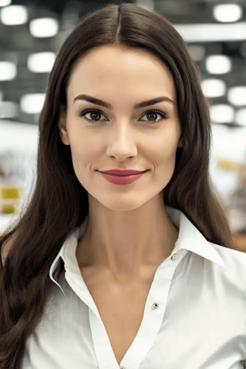 Messe Hostess Frau Portrait