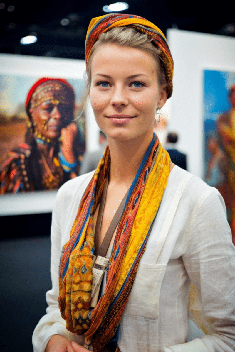 Messe Hostess in Ausstellung